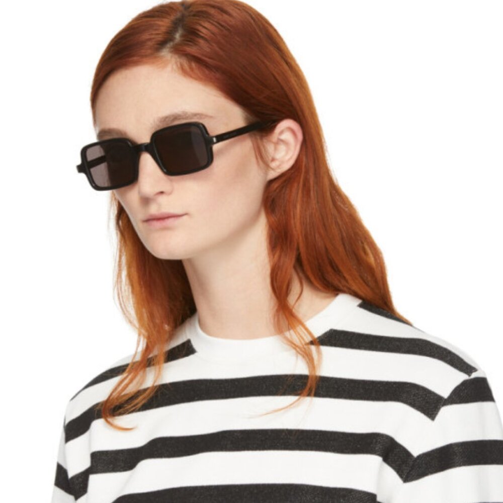 Saint Laurent SL332 006 Rectangle Sunglasses - Havana/Brown - Picture 2 of 11